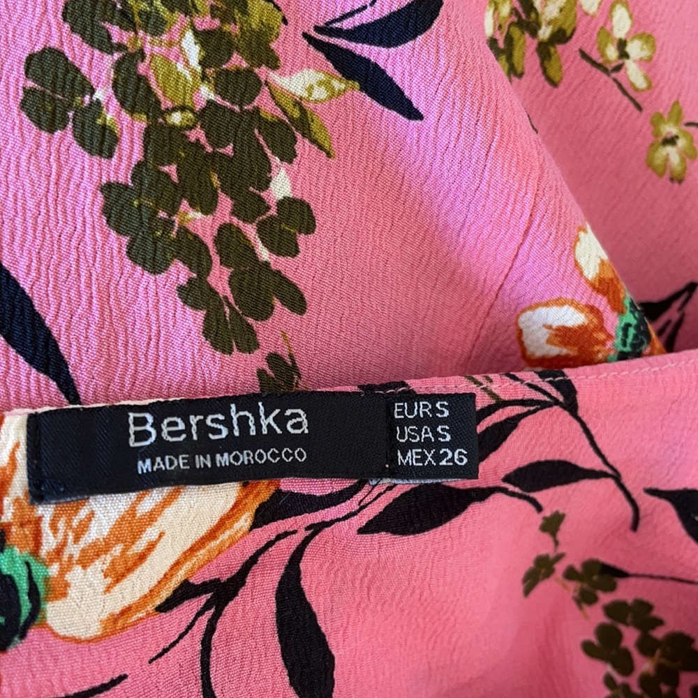 BERSHKA floral pink dress - Picture 13 of 13